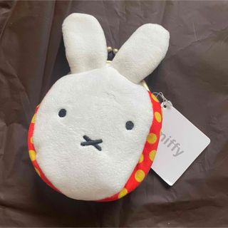 ミッフィー(miffy)のミッフィー がま口 ポーチ コインケース ドット柄 (財布)