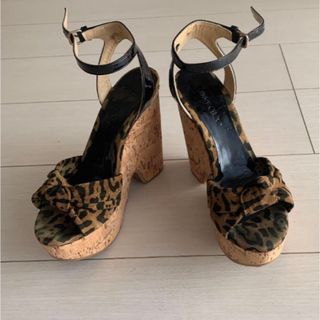 JIMMY CHOO - ジミーチュウ　ウェッジサンダル　ヒョウ柄　美品