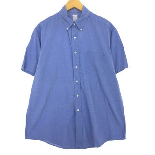 ブルックスブラザース(Brooks Brothers)の古着 90年代 ブルックスブラザーズ Brooks Brothers MAKERS 半袖 ボタンダウンシャツ USA製 メンズL ヴィンテージ /eaa452501(シャツ)