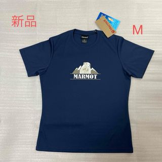 マーモット(MARMOT)の未使用　Marmot マーモット　半袖Tシャツ　レディース　ネイビー M(Tシャツ(半袖/袖なし))