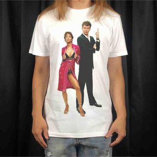 新品 ビッグ プリント 007 ボンド ガール ダイアナザーデイ 映画 Tシャツ(Tシャツ/カットソー(半袖/袖なし))