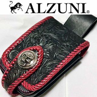 ALZUNI - 未使用 ALZUNI 送料込7万円程 SILVER 銀 スカル 革 レザー 新品