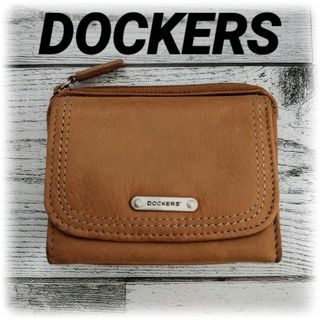 DOCKERS　ドッカーズ　折り畳み財布　ブラウン　チェック柄　ソフトレザー