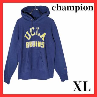 champion　リバースウィーブ　カレッジロゴ　古着男子　パーカー　XLサイズ(パーカー)