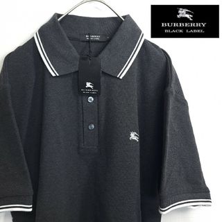 バーバリーブラックレーベル(BURBERRY BLACK LABEL)の【新品/タグ】BURBERRY BLUELABEL ポロシャツ ダークグレー L(ポロシャツ)