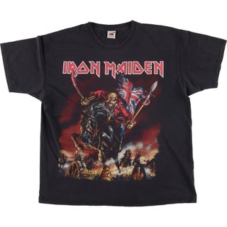 フルーツオブザルーム(FRUIT OF THE LOOM)の古着 フルーツオブザルーム FRUIT OF THE LOOM IRON MAIDEN アイアンメイデン バンドTシャツ バンT メンズXL /eaa450505(Tシャツ/カットソー(半袖/袖なし))