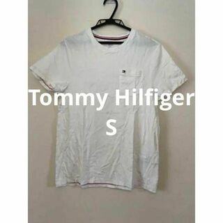 トミーヒルフィガー(TOMMY HILFIGER)のtommy hilfiger トミーヒルフィガー Tシャツ ホワイト S メンズ(Tシャツ/カットソー(半袖/袖なし))