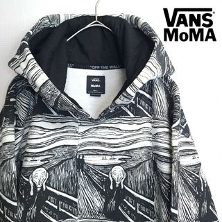 VANS - 【希少】VANS ×MOMA ムンクの叫び プルオーバー パーカー 黒×白 S