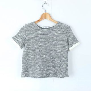 ザラティーアールエフ カットソー シャツ トップス 半袖Tシャツ ニット レディース Mサイズ グレー ZARA TRF(カットソー(長袖/七分))