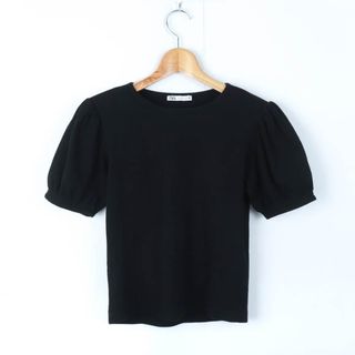 ザラ(ZARA)のザラ 半袖Ｔシャツ トップス レディース Mサイズ ブラック ZARA(Tシャツ(半袖/袖なし))