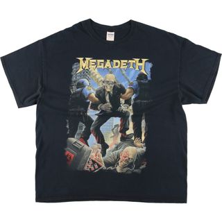 古着 ギルダン GILDAN MEGADETH メガデス バンドTシャツ バンT メンズXL /eaa452888(Tシャツ/カットソー(半袖/袖なし))