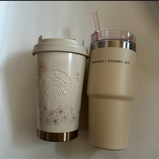 スターバックス(Starbucks)のスタバ　SAKURA2024 タンブラー　スタンレー　グレース　ベージュ(タンブラー)
