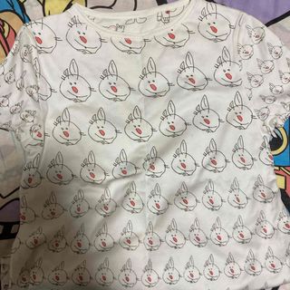 Tシャツ　ウサギ　ホワイト(Tシャツ(半袖/袖なし))