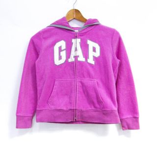 ギャップ(GAP)のギャップ パーカー トップス ジップアップ フロントロゴ  キッズ 女の子用 140サイズ パープル GAP(Tシャツ/カットソー)