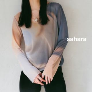 極美品 sahara サハラ Sheer Top シアートップス 長袖(シャツ/ブラウス(長袖/七分))