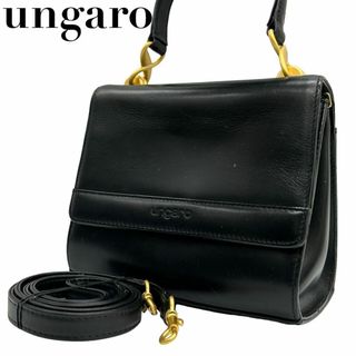 ユーバイウンガロ(U by ungaro)のungaro ウンガロ　s22 フォーマル　ハンドバッグ　2way レザー　黒(スーツ)