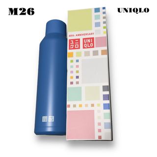 ユニクロ(UNIQLO)の未使用品！ UNIQLO ユニクロ ステンレス ボトル 炭酸 対応 ブルー 青紺(水筒)