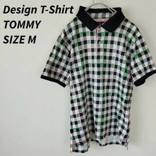 トミー(TOMMY)のTOMMY ポロシャツ　ティーシャツ　トミー　Y2K チェック柄(ポロシャツ)