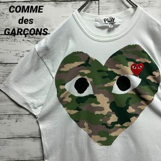 コムデギャルソン(COMME des GARCONS)のa125【即完売モデル】プレイコムデギャルソン　刺繍ロゴ　ハート　半袖Tシャツ(Tシャツ/カットソー(半袖/袖なし))