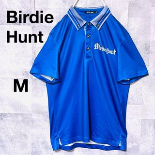 Birdie hunt - バーディーハント  ゴルフ メンズポロシャツ　M ゴルフウェア　ブルー　スカル