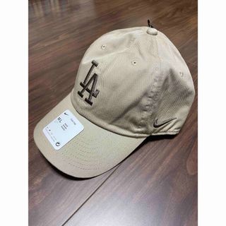 ベースボール　キャップ　MLB NIKE ドジャース　LA 茶　ベージュ　カーキ(キャップ)