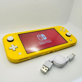 ニンテンドースイッチ(Nintendo Switch)の【液晶キズ多】稼働品　現状品　ニンテンドースイッチライト　イエロー　2019(携帯用ゲーム機本体)