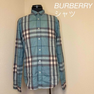 バーバリー(BURBERRY)のBURBERRY バーバリー シャツ ノバチェック 可愛い ブルー 人気(シャツ)