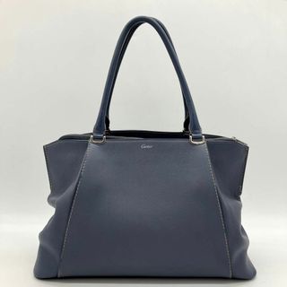 Cartier - 【Cartier】トートバッグ　Cドゥ　レザー　グレー系　肩かけ　A4