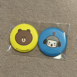 LINE FRIENDS 缶バッジ 2個セット(その他)