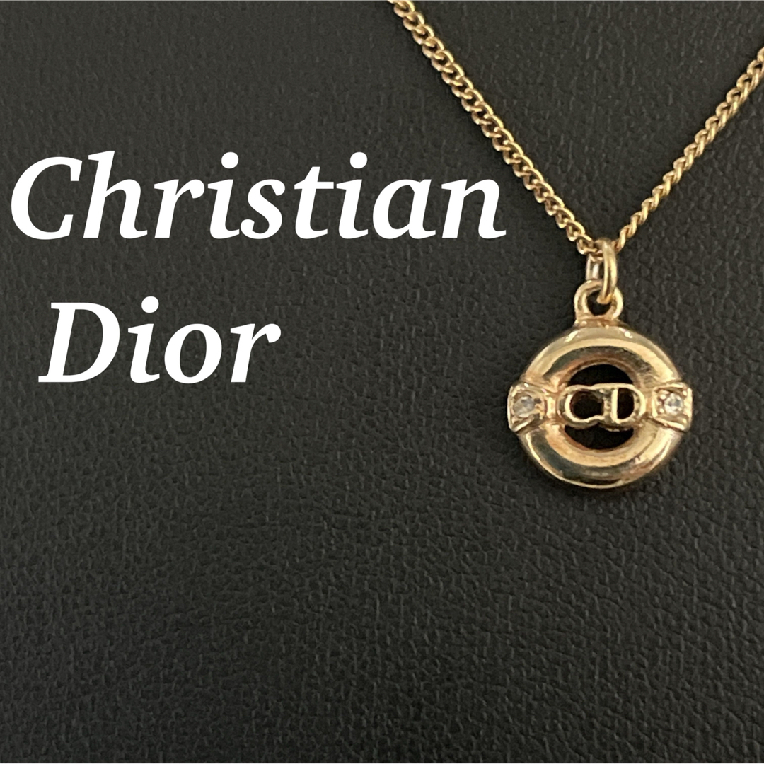 Christian Dior ネックレス ラインストーン / ロゴ ゴールド Christian Dior ネックレス ラインストーン / ロゴ ゴールド