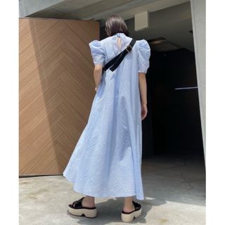 アメリヴィンテージ(Ameri VINTAGE)のamerivintage GINGHAM CHECK ALINE DRESS(ロングワンピース/マキシワンピース)