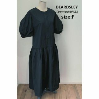 ビアズリー(BEARDSLEY)のBEARDSLEY 【タグ付き未使用品】 パフスリーブ ハーフジップ ワンピース(ロングワンピース/マキシワンピース)