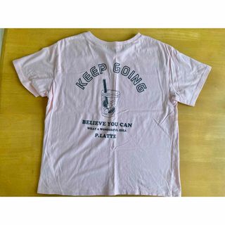 ピンクラテ(PINK-latte)のused 150 ピンクラテ Tシャツ　ライトピンク　バックプリント(Tシャツ/カットソー)