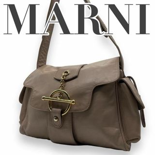 Marni - 良品　MARNI マルニ　s35 グレージュ　レザー　肩掛　ワンショルダーバッグ