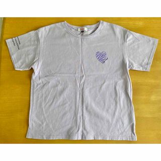 used150 ピンクラテ Tシャツ　ハートライトパープル