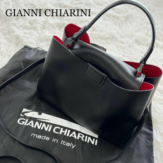 GIANNI CHIARINI - 極美品 ジャンニキャリーニ 2way レザー ショルダーバッグ ハンドバッグ