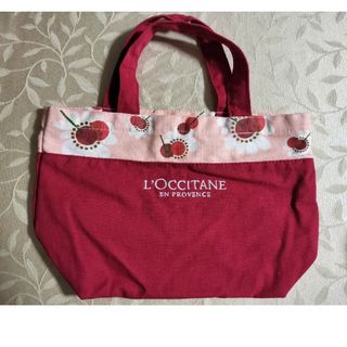 L'OCCITANE - ロクシタン　チェリー柄　ミニトートバッグ　赤