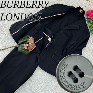 バーバリー(BURBERRY)のA658 バーバリーロンドン レディース パンツスーツ 上下 ノバチェック M(Tシャツ(半袖/袖なし))