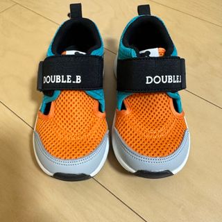 ダブルビー(DOUBLE.B)のミキハウス ダブルB ダブルラッセルキッズシューズ15cm サマーシューズ(スニーカー)