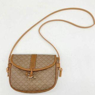 セリーヌ(celine)の【CELINE】ミニショルダーバッグ　マカダム柄　PVC ベージュ(ショルダーバッグ)