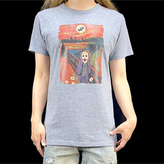 新品 ムンク 叫び バットマン JOKER ジョーカー アートパロディ Tシャツ(Tシャツ/カットソー(半袖/袖なし))