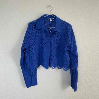 エイチアンドエム(H&M)のブラウス 青(シャツ/ブラウス(長袖/七分))