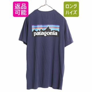 パタゴニア(patagonia)の19年製 パタゴニア 両面 プリント 半袖 Tシャツ メンズ L / Patagonia アウトドア P6 スリムフィット バックプリント オーガニックコットン(Tシャツ/カットソー(半袖/袖なし))