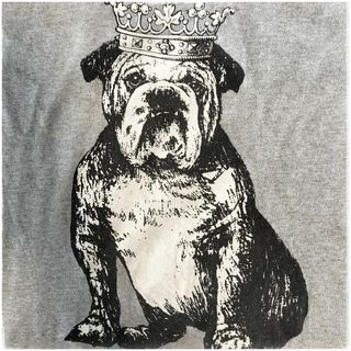 ギルタン(GILDAN)の【C438】GILDAN USA古着 半袖Tシャツ クラウン ブルドッグ 犬(Tシャツ/カットソー(半袖/袖なし))