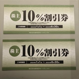 焼肉坂井ホールディングス　株主優待券　10％割引(レストラン/食事券)