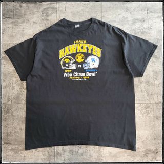 ギルタン(GILDAN)の【C442】GILDAN USA古着 半袖Tシャツ IOWA HAWKEYES(Tシャツ/カットソー(半袖/袖なし))