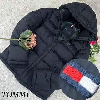 トミーヒルフィガー(TOMMY HILFIGER)のA620 トミーヒルフィガー メンズ ダウンジャケット 厚手 ブラック 黒 S(ダウンジャケット)