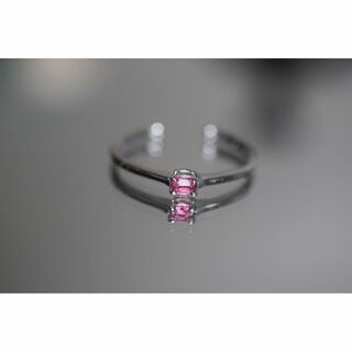 SR4-148 シルバー 宝石質 優しいピンク色 スピネル フリーサイズ 指輪(リング(指輪))