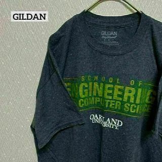 GILDAN ギルダン Tシャツ 半袖 カレッジロゴ プリント USA 夏 MM(Tシャツ/カットソー(半袖/袖なし))