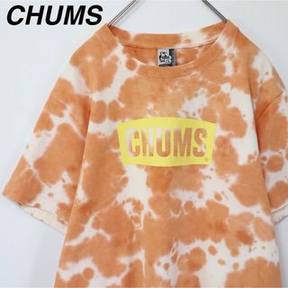 チャムス(CHUMS)の【４０周年記念モデル】チャムス／Tシャツ　デカロゴ　タイダイ染め　総柄　Lサイズ(Tシャツ/カットソー(半袖/袖なし))